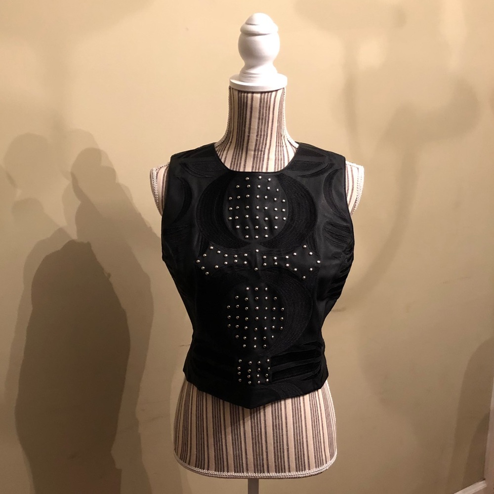 Black Studded Vest